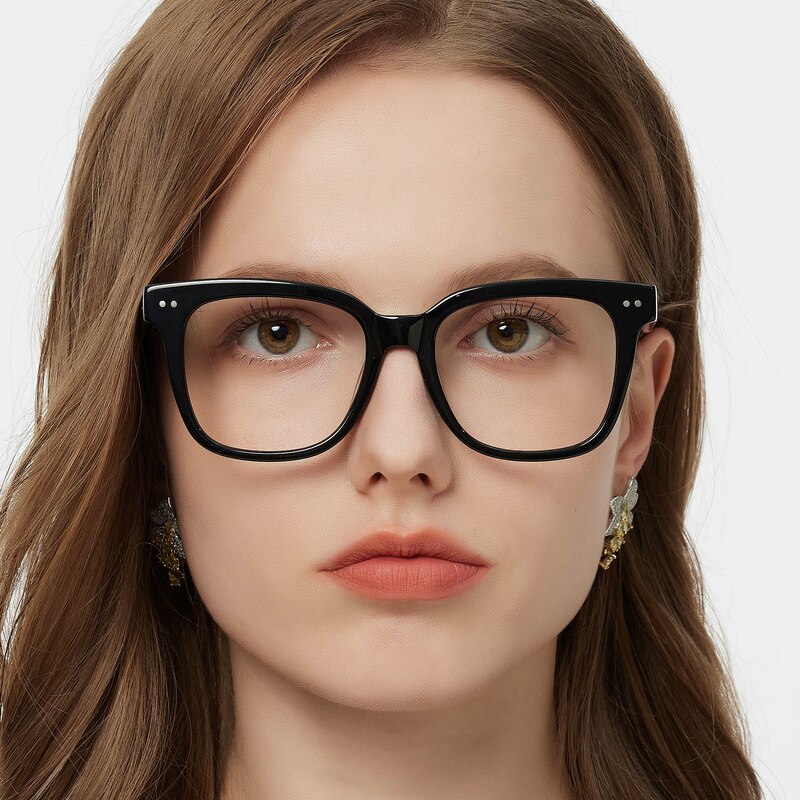 Dallas Square Black Eyeglasses