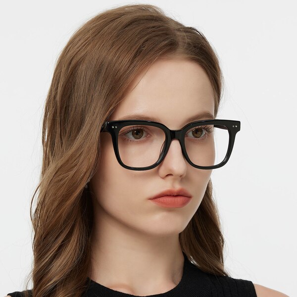 Dallas Square Black Eyeglasses