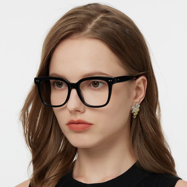 Dallas Square Black Eyeglasses
