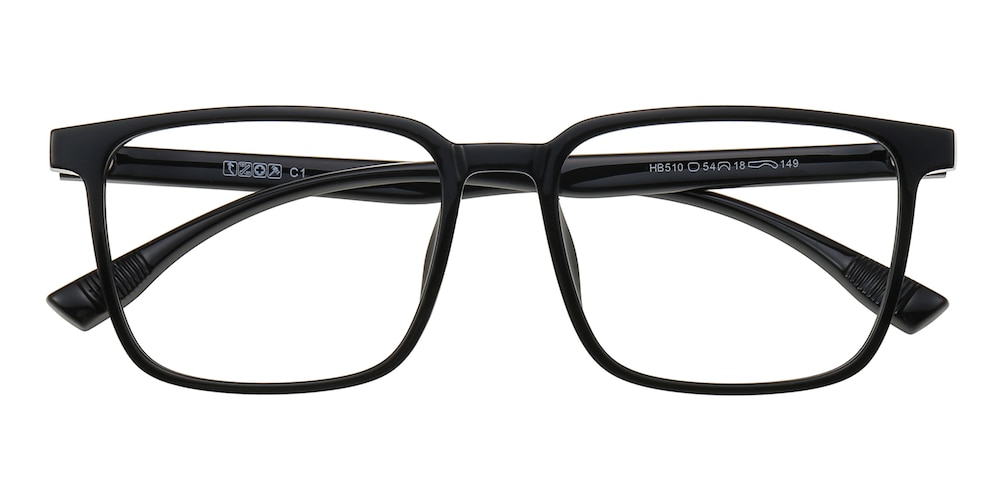Baltimore Black Rectangle TR90 Eyeglasses