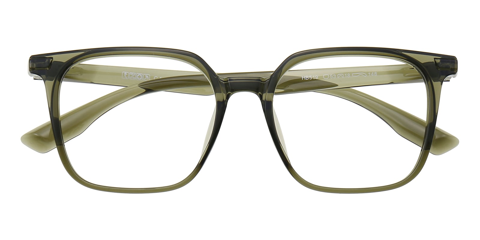 Calaveras Square Green Eyeglasses | Glassesshop