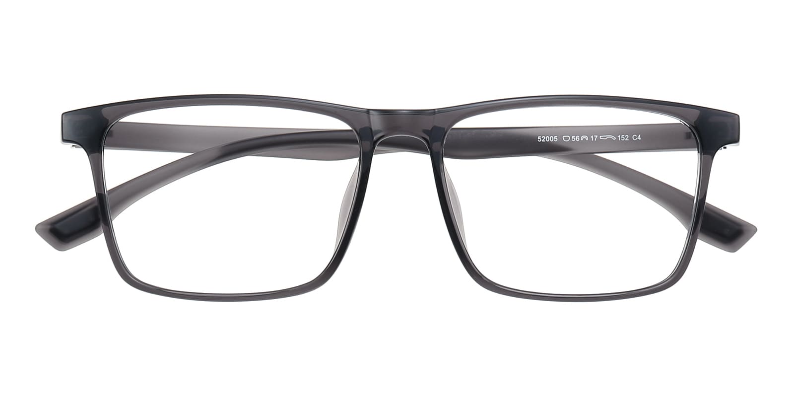 Rectangle Eyeglasses, Full Frame Gray TR90 - FP2840