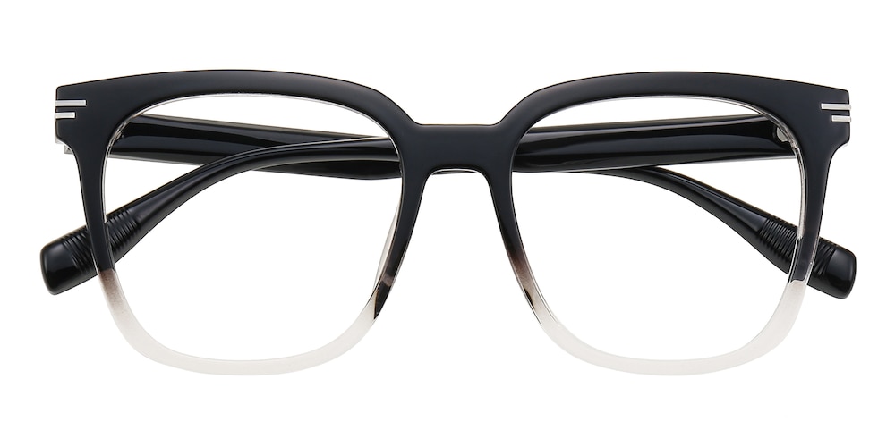 Elmhurst Black/Crystal Square TR90 Eyeglasses