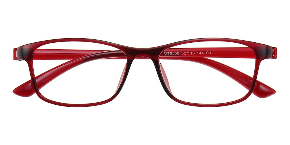 Gladstone Burgundy Rectangle TR90 Eyeglasses