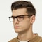 Bruno Black/Brown Rectangle TR90 Eyeglasses