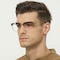 Nicky Black/Golden Rectangle Acetate Eyeglasses