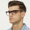 Edmonton Gray Rectangle Acetate Eyeglasses