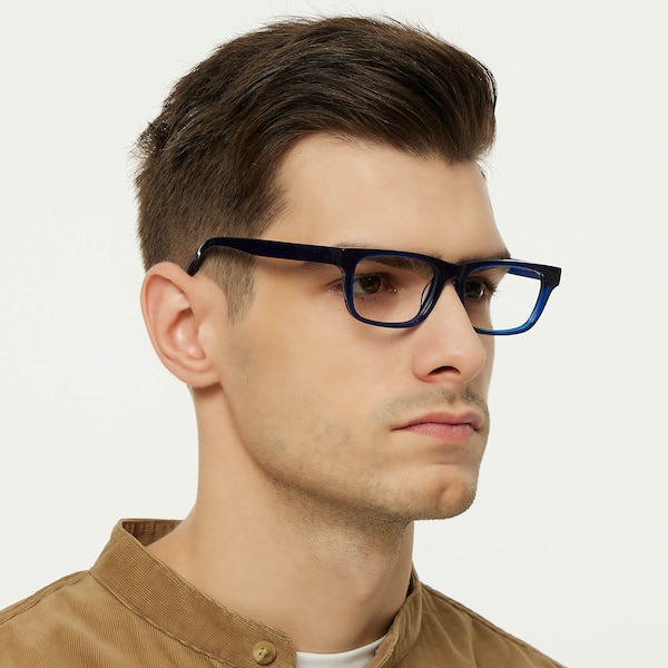 Burbank Rectangle - Blue Eyeglasses