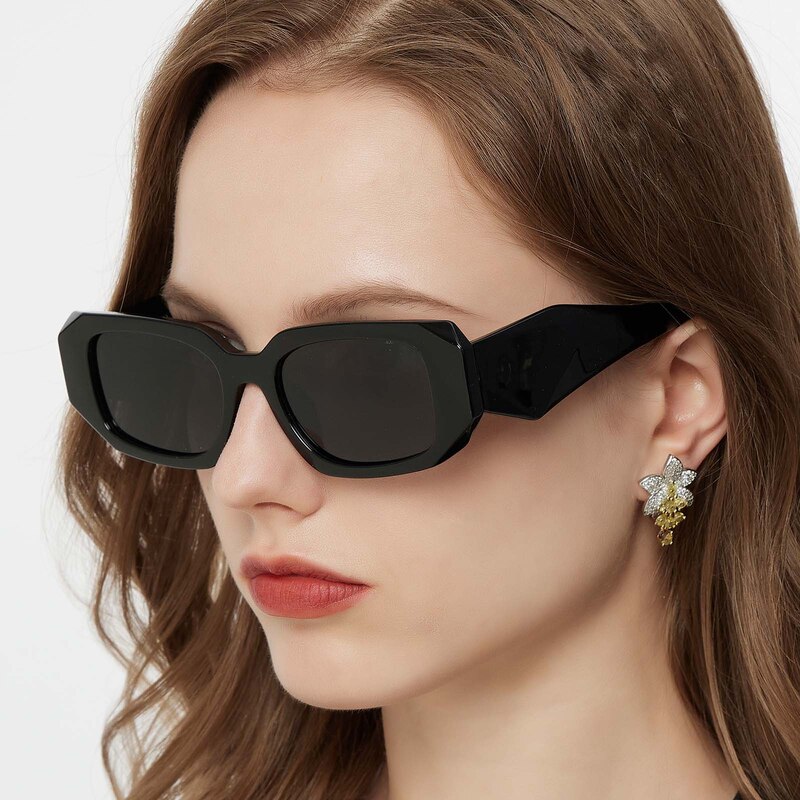 Pensacola Rectangle Black Eyeglasses