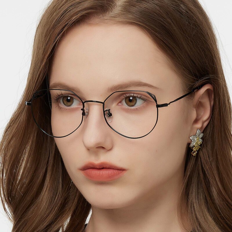 Elaine Cat Eye Black Eyeglasses