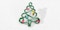Green Christmas Tree Brooch