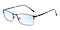 Lyndon Black-Blue Block Pro Rectangle Metal Eyeglasses
