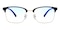 libra Black/Golden-Blue Block Pro Rectangle TR90 Eyeglasses