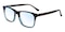 Endicott Black/Green-Blue Block Pro Rectangle Acetate Eyeglasses