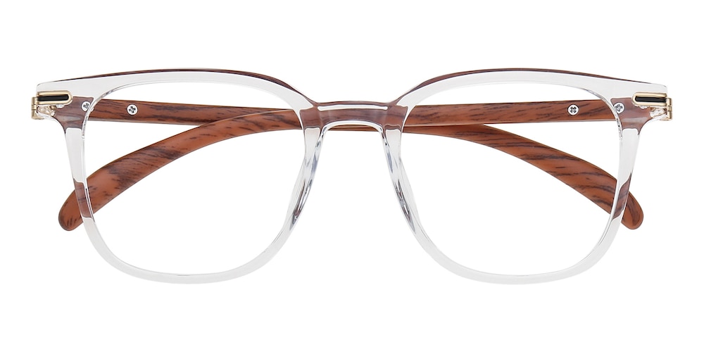 Jodian Crystal/Brown Square TR90 Eyeglasses