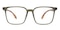 Kansas Green/Brown Rectangle TR90 Eyeglasses