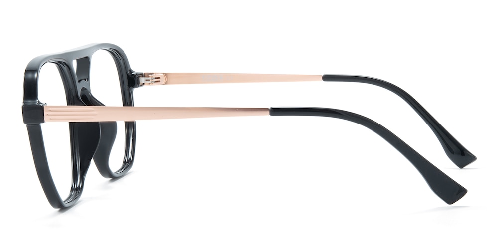 Lansing Black/Rose Gold Aviator TR90 Eyeglasses