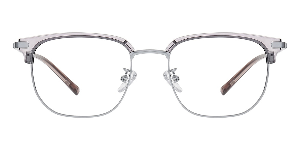 Macon Light Gray/Silver Rectangle TR90 Eyeglasses