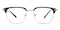 Macon Black/Gunmetal Rectangle TR90 Eyeglasses