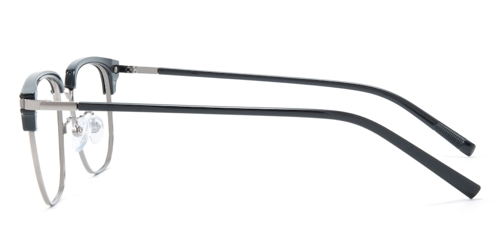 Macon Black/Gunmetal Rectangle TR90 Eyeglasses