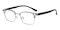 Manorville Gray Rectangle TR90 Eyeglasses