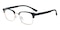 Manorville Black/Rose Gold Rectangle TR90 Eyeglasses