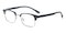 Manorville Black/Gunmetal Rectangle TR90 Eyeglasses