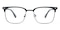 Arno Black Rectangle TR90 Eyeglasses