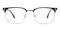 Arno Black/Gunmetal Rectangle TR90 Eyeglasses