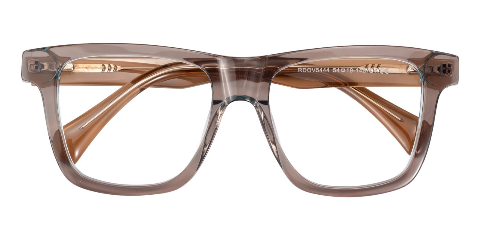Square Eyeglasses, Full Frame Light Brown/Light Blue Plastic - FZ2129