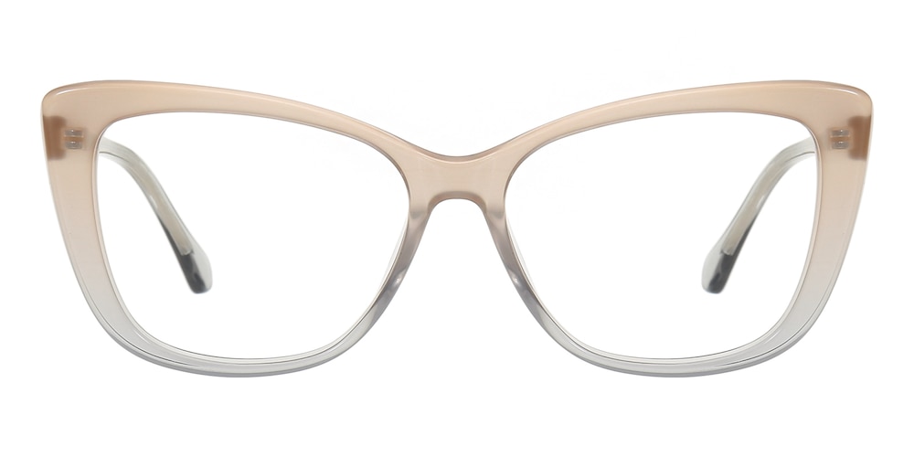 Gemma Champagne/Gray Cat Eye Acetate Eyeglasses