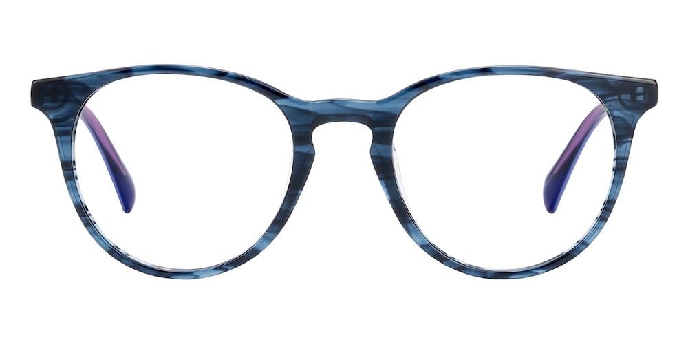 Hammond Blue/Purple Round Acetate Eyeglasses