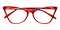 Clara Red Cat Eye Acetate Eyeglasses