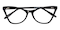 Clara Black Cat Eye Acetate Eyeglasses