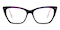Eileen Purple/Green/White/Red Cat Eye Acetate Eyeglasses