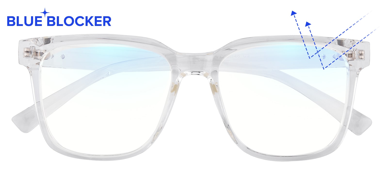 Oberlin Square,Horn Clear Blue Block Pro Eyeglasses | Glassesshop