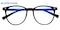 Fitchburg MBlack-Blue Block Pro Round TR90 Eyeglasses