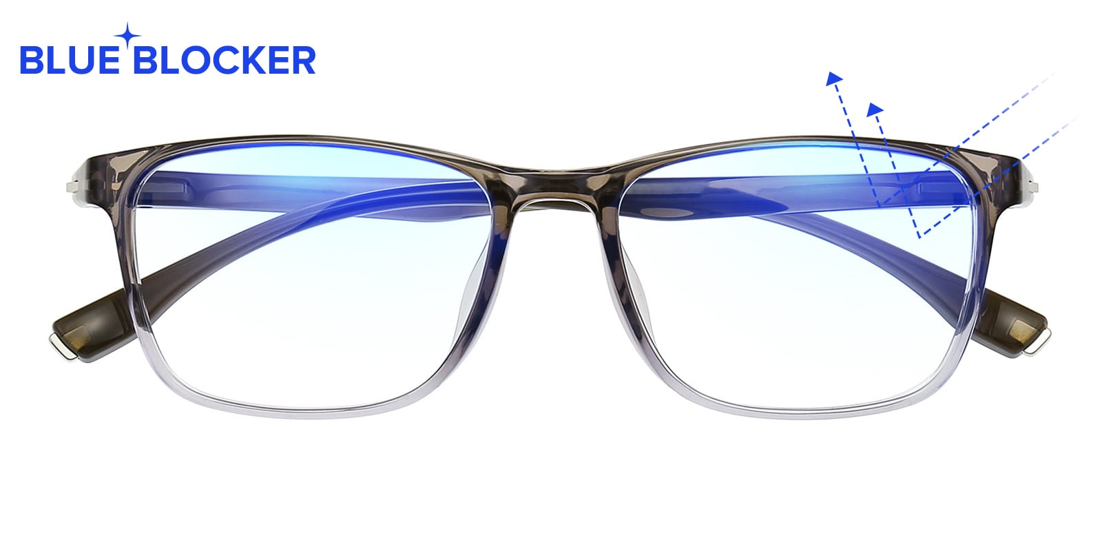 Rectangle Eyeglasses, Full Frame Martini Olive/Gray-Blue Block Pro TR90 - FP2643PRO