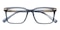 Anaheim Gray Rectangle Acetate Eyeglasses
