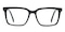 Anaheim Black Rectangle Acetate Eyeglasses