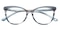 Bonnie Gray/Stripe Cat Eye Acetate Eyeglasses