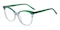 Bonnie Green/Crystal Cat Eye Acetate Eyeglasses