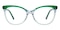 Bonnie Green/Crystal Cat Eye Acetate Eyeglasses