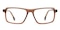 Niguel Brown Rectangle Acetate Eyeglasses
