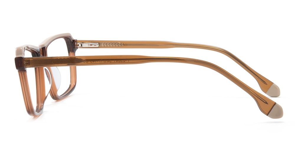 Niguel Brown Rectangle Acetate Eyeglasses