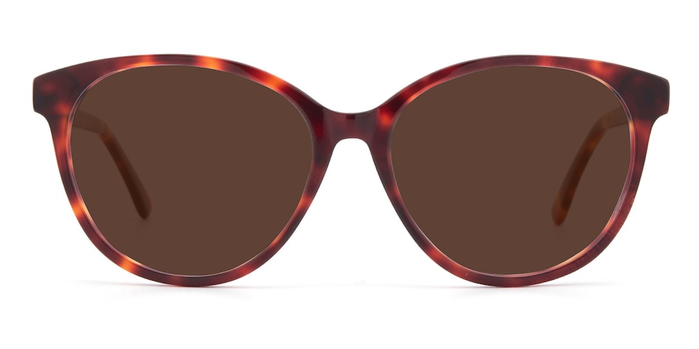 Ida Tortoise Oval Acetate Sunglasses