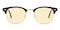 Daikon Black/Golden Oval TR90 Sunglasses