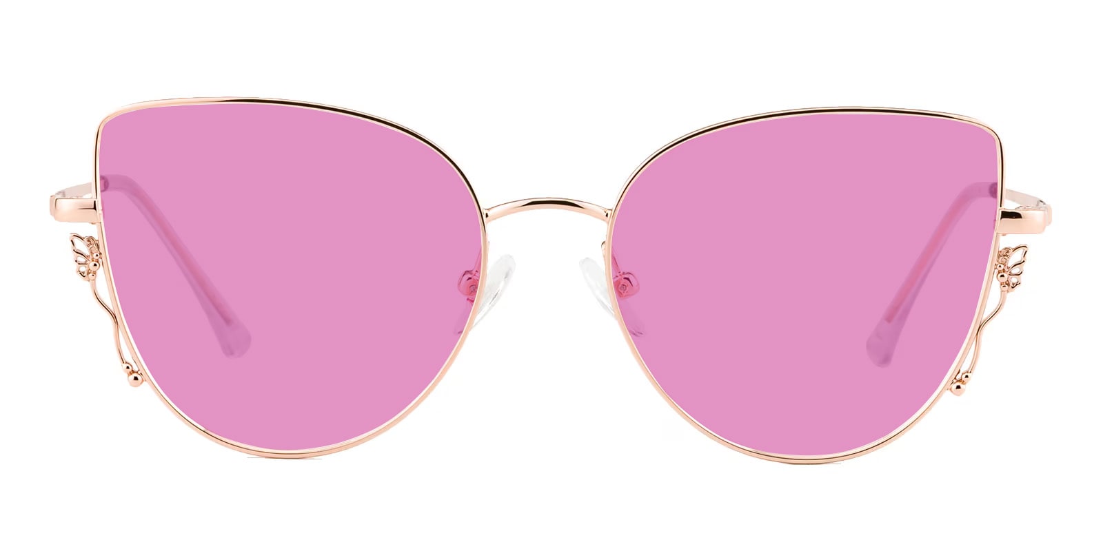 Marlowe Cat Eye Rose Gold Sunglasses | Glassesshop