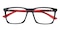 Joseph Black Rectangle TR90 Eyeglasses
