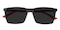 Charlie Black Rectangle TR90 Sunglasses